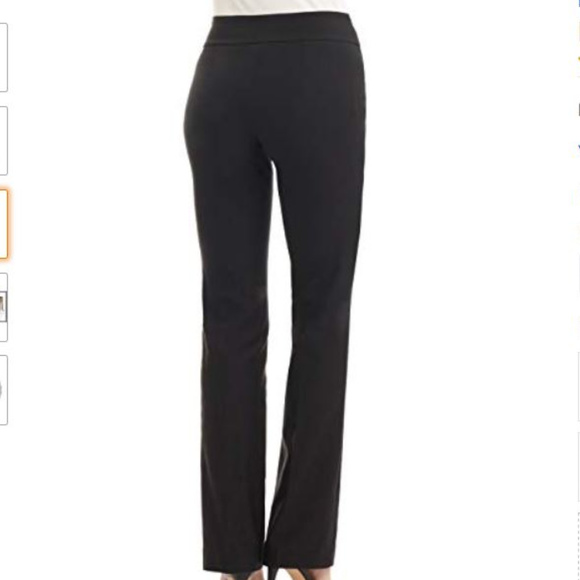 2 Pairs: Petite Red & Black Stretch Boot Cut Pant - Picture 8 of 8